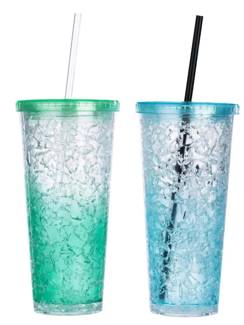 13 Inch Long Black Reusable Plastic Replacement Drinking Straws for 40 oz & 50 o